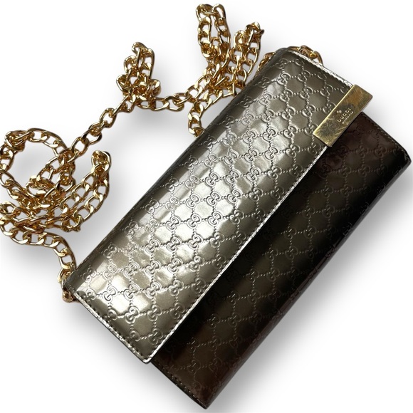 GUCCI GG Olive green leather wallet on Chain 🫒 - Picture 11 of 15